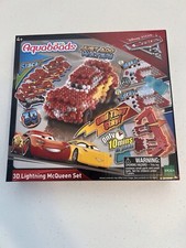 Disney Pixar CARS 3 Aquabeads Aqua Beads 3D Lightning McQueen Set Nuovo