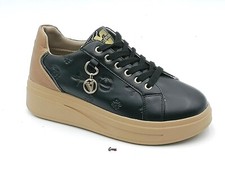 Scarpe donna sneakers Valleverde 35501 sportive casual Nero comode allacciate