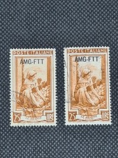 136. 2 Francobolli Poste italiane le arance Sicilia Lire 25 AMG-FTT