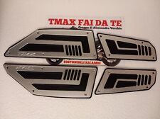 PEDANE POGGIAPIEDI TMAX 530 2012 2013 2014 2015 2016 ERGAL ARGENTO CON LOGO 