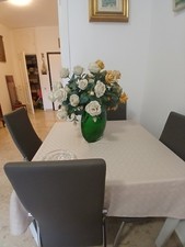  Tavolo da Pranzo Allungabile con 6 Posti,bianco,4 Sedie MONDO CONVENIENZA