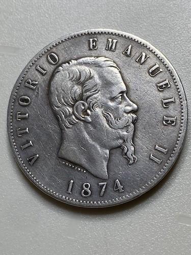 Lire argento regno italia - lire, 5