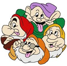 MACCHINA RICAMO DISEGNI USB - DISNEY'S SNOW WHITE 2 DISEGNI 4X4 NANI BAMBINI