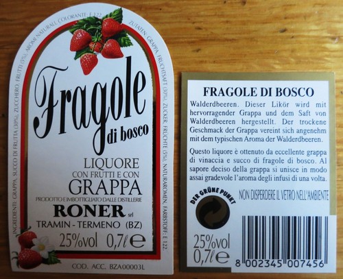 Wine labels liqueur - , italy