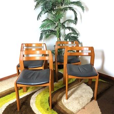 SET 4 SEDIE IN NOCE ANNI 70