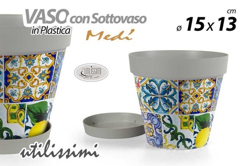 Vaso giardino con sottovaso - giardino,