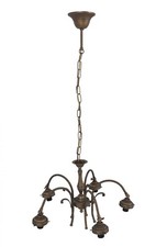 Lampadario a 5 luci in ottone