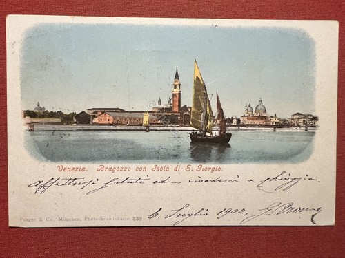 Cartolina venezia bragozzo - venezia,