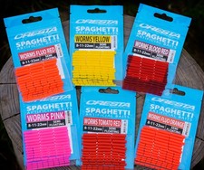 Cresta Spaghetti Worms Gomma Vermi Pesca Friedfish Trota Spro Esca Gancio