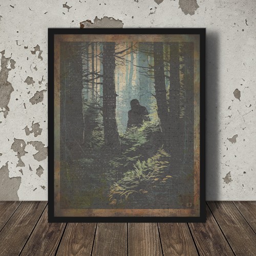 Poster bigfoot vintage arte - poster,