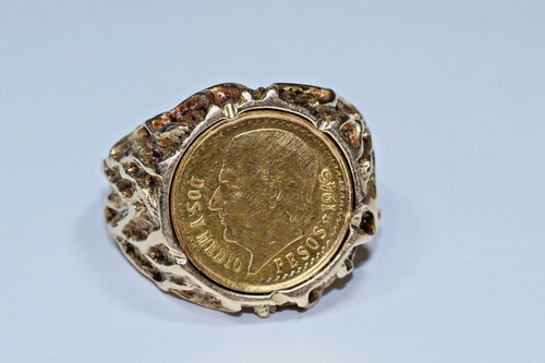 Anello moneta 14k - y, medio