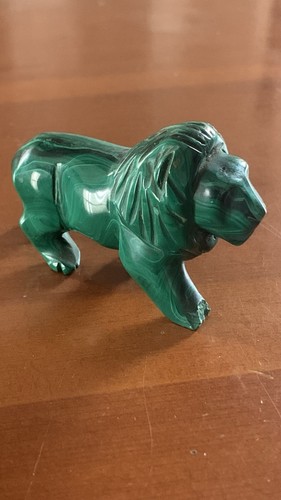 Scultura leone malachite - scultura,