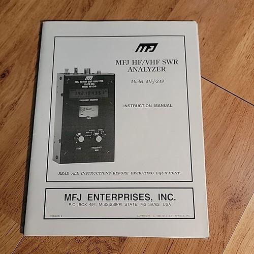 Mfj 249 swr vhf - 249,
