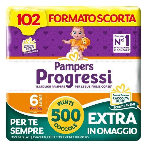 Pampers progressi taglia 6 - progressi, xl