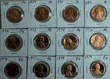 Lotto 12 monete Lincoln One