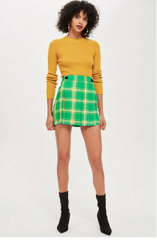 Topshop minigonne kilt verde - 2,