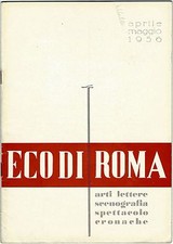 ECO DI ROMA_Mensile di Arti, Lettere, Scenografia, Spettacolo, Cronache, 1956*
