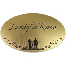 Targa fuoriporta con incisione