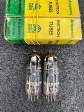 1960/s 2 x super selected e180cc 7062 pinched waist amperex foil D getter New