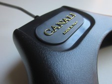 Vintage Gruccia Canali 1989–Made in EEC–Plastica Nera con barra per Pantaloni