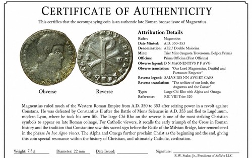 Magnenzio antica moneta romana - antica,