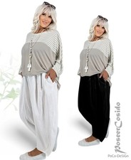 Italy Leinen Ballonhose Hose