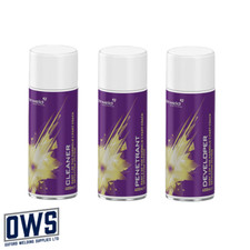 Parweld set di 3 rilevatori di difetti rilevatore di crepe per saldatura NDT spray grande formato 400 ml