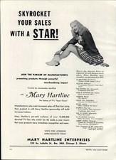 1953 PAPER AD Mary Hartline