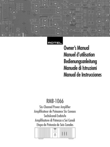 Rotel rmb 1066 amplificatore - rotel, rmb-1066