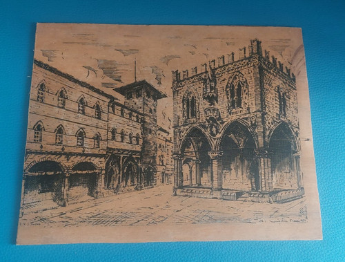 1953 piazza mercanzia bologna - piazza,