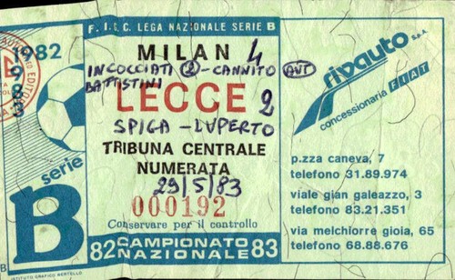 Biglietto stadio lecce - biglietto,