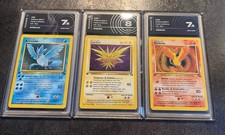 Pokémon Moltres,Zapdos,Articuno Prima Edizione Holo AiGrading