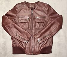 Giacchetto in pelle borgogna -