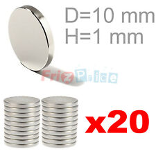 MAGNETI DISCHETTI 20 10X1 NEODIMIO DISCHI SUPER POTENTI BIGIOTTERIA MINUTERIA vl