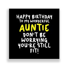 BIGLIETTO ZIA BUON COMPLEANNO