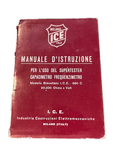LIBRETTO ISTRUZIONI PER L'USO ICE SUPERTESTER 680 C CAPACIMETRO STRUMENTO EPOCA
