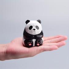 1 pz ornamento panda legno