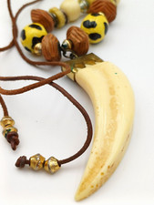 UGO CORREANI MADE IN ITALY COLLANA ETNICA OSSO