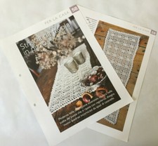 Scheda tecnica lavori Uncinetto handmade Striscia da tavola in pizzo runner