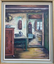 Oil Painting Rural Kitchen