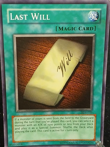 Last will sdy 039 - yu-gi-oh!, sdy-039