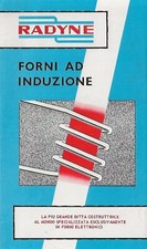RADYNE FORNI INDUZIONE ELETTRONICI ACCESSORI BROCHURE PUBBLICITARIA 1970