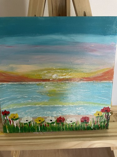 Quadro moderno dipinto mano - quadro,
