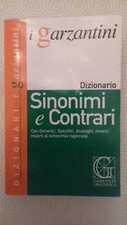 DIZIONARI I GARZANTINI DIZIONARIO SINONIMI E CONTRARI 2004 + regalo altro libro