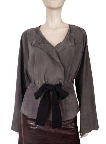 Giacca scamosciata pelle - , di