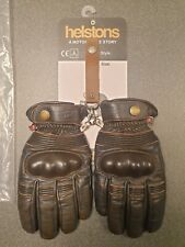 Guanti Moto invernali in Pelle marrone Heltsons Monza Taglia 8
