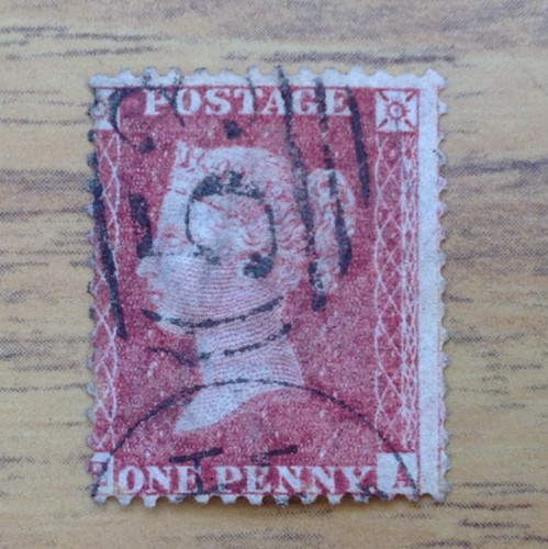 Francobollo one penny - qv,