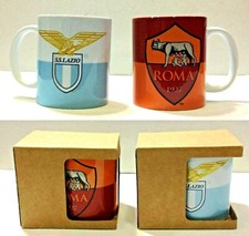 TAZZA IN CERAMICA DEL TIFOSO LAZIO E ROMA TAZZA STAMPA SUBLIMATICA CON SCATOLA