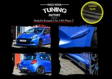 Bodykit Diffusore Spoiler Anteriore Soglia ABS per RENAULT CLIO 3 RS Effetto Carbonio