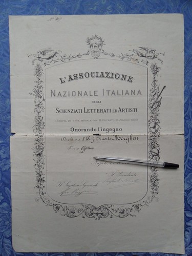 Raro attestato associazione - ,